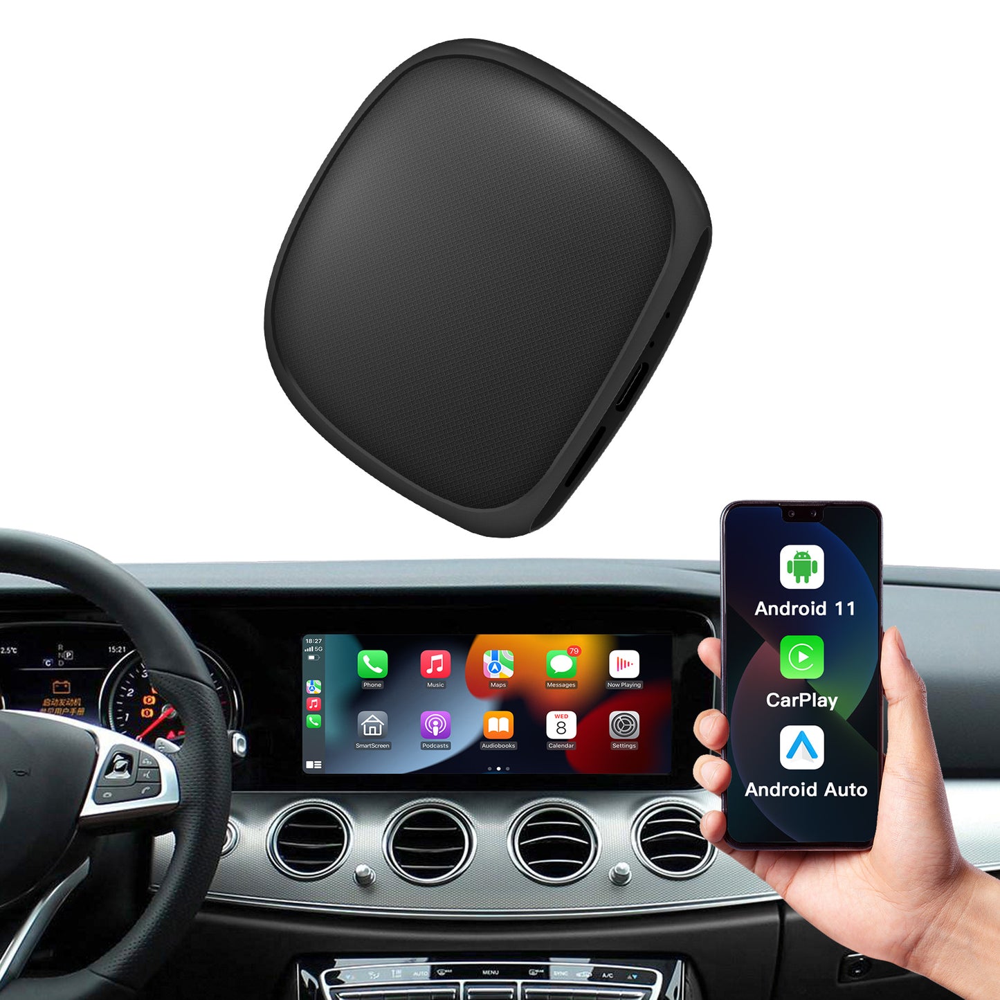 Carplay Android 11 - RAM 3GB - Mémoire 32GB