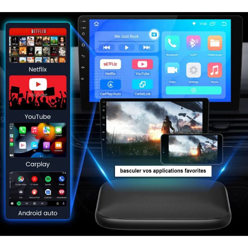 Carplay Mini Box Android 8.1 - RAM 2Gb - Mémoire 8Gb